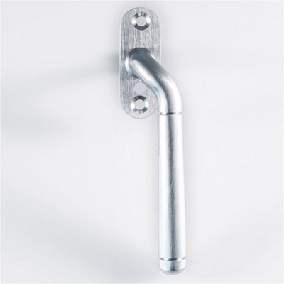 Cranked Locking Window Espagnolette Handle - Right Handed 110mm Satin ...