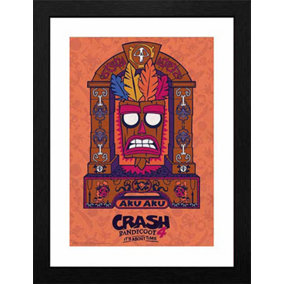 Crash Bandicoot Aku Aku 30 x 40cm Framed Collector Print