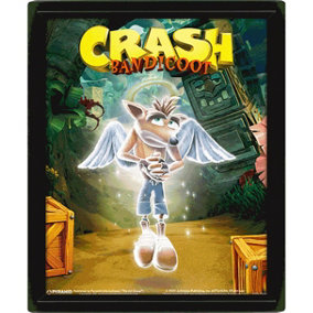 Crash Bandicoot Game Over 3D Framed Picture Multicoloured (One Size)
