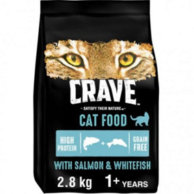 Crave Cat Dry Adult With Salmon & Whitefish 2.8kg
