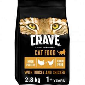 Crave Cat Dry Adult With Turkey & Chicken 2.8kg