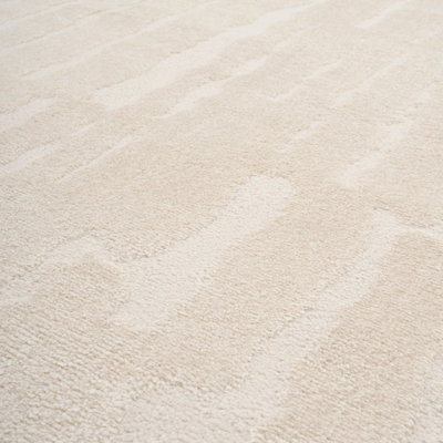 Cream Beige Living Velvety Soft Rug 190x280cm
