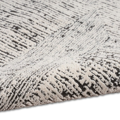 Cream Black Abstract Modern,Easy to clean Rug for Bedroom & Living Room-119cm X 180cm