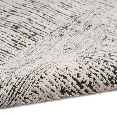 Cream Black Abstract Modern,Easy to clean Rug for Bedroom & Living Room-274cm X 366cm