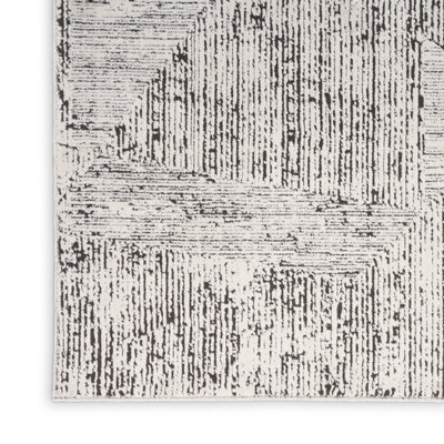 Cream Black Abstract Modern,Easy to clean Rug for Bedroom & Living Room-274cm X 366cm