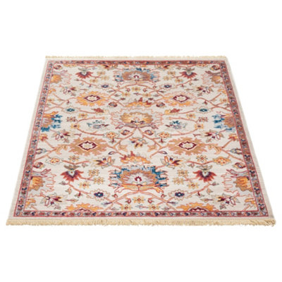 Cream Boho Floral Rug - Kansas