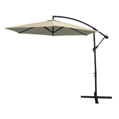 Cream Cantilever Parasol & Fan Base