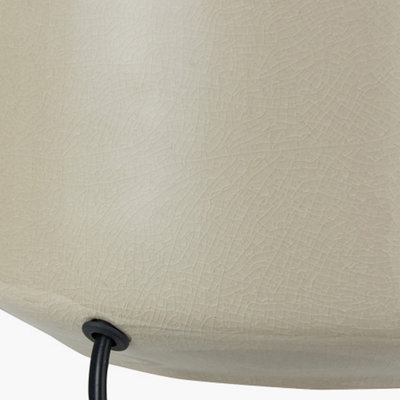 Cream Crackle Effect Table Lamp