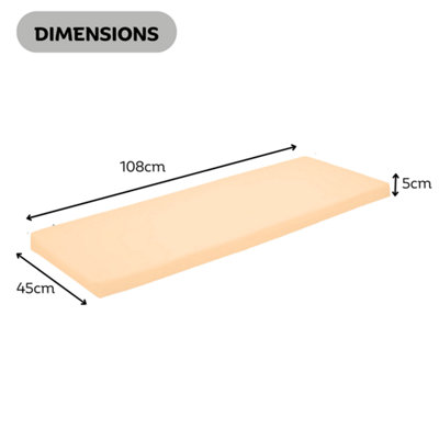 Cream Garden Bench Seat Cushion Non Slip Comfortable Patio Bench Cushions Swing Cushions - 3