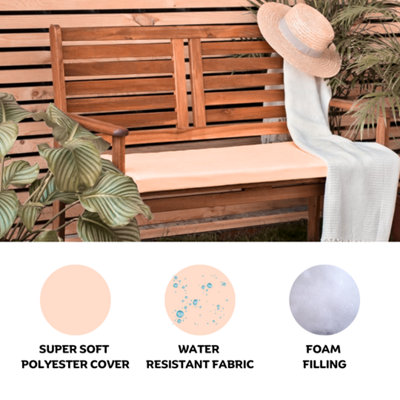 Cream Garden Bench Seat Cushion Non Slip Comfortable Patio Bench Cushions Swing Cushions - 5
