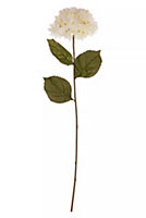 Cream Hydrangea Stem Artificial Plant Foliage