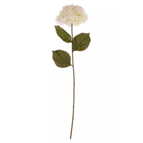 Cream Hydrangea Stem Artificial Plant Foliage