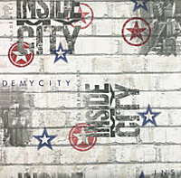 Cream Inside City Graffiti Wallpaper