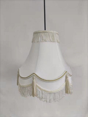 Tassel lamp deals shade floor lamp