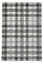 Cream/Light Grey Modern Tartan Chequered Easy To Clean Rug For Dining Room-120cm X 170cm