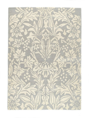 Cream Modern Floral Rug Easy to clean for Living Room and Bedroom -200cm X 290cm