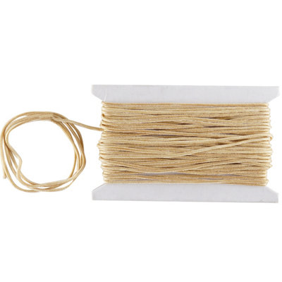 Cream Nylon Cord 1.2mm Braided Rope, 10 Metres