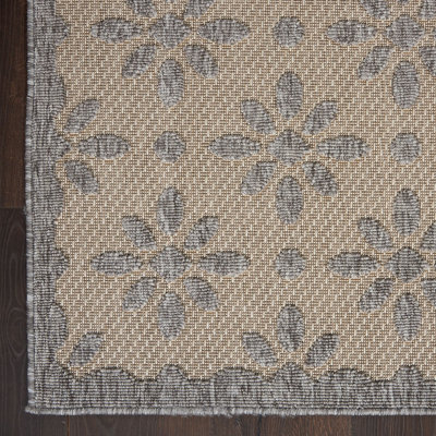Cream Outdoor Rug, Optical/ (3D) Abstract Stain-Resistant Rug For Patio Decks, Modern Area Rug-160cm X 221cm