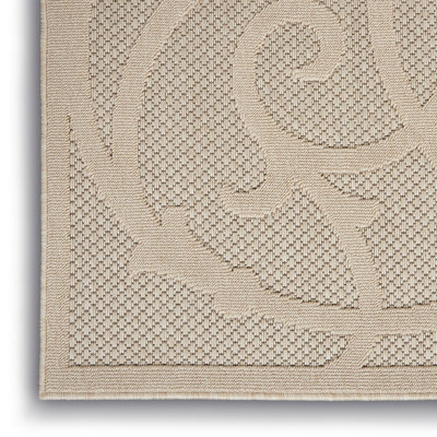 Cream Outdoor Rug, Optical/ (3D) Abstract Stain-Resistant Rug For Patio Decks, Modern Outdoor Area Rug-239cm X 300cm