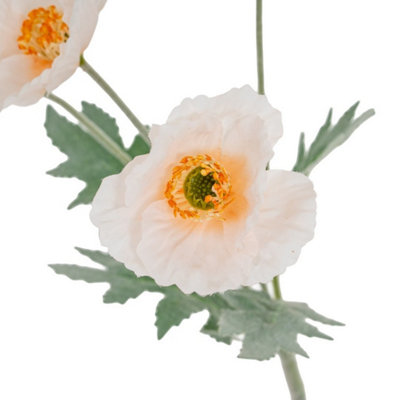 Cream Papaver Poppy Spray Artificial Flower Spray