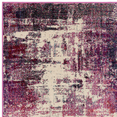 Cream Purple Modern Abstract 9mm Thick Stain-Resistant Rug For Bedroom, & Dining Room, Easy to Clean Rug-200cm X 300cm