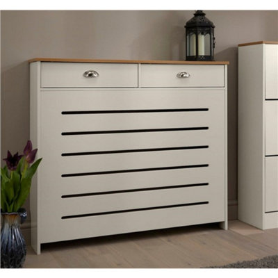 Cream Radiator Cover Cabinet Traditional Modern MDF Wood Horizontal ...