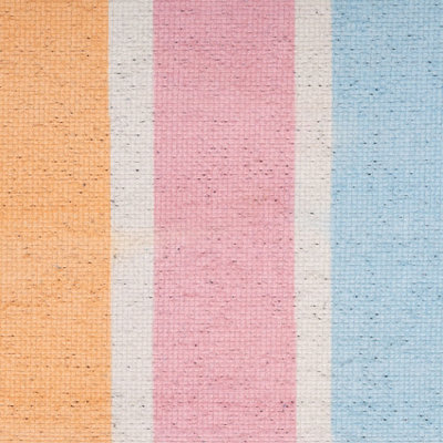 Cream Rainbow Giraffe Kids Play Mat Soft Non Slip Washable Bedroom Rug 80x150cm