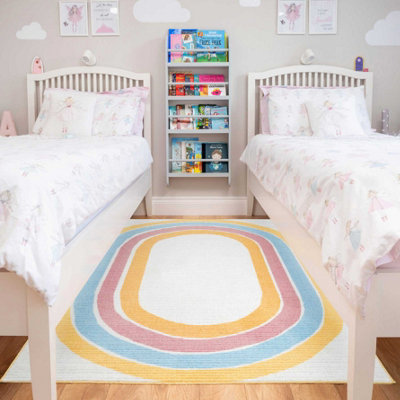 Rainbow playroom hot sale rug