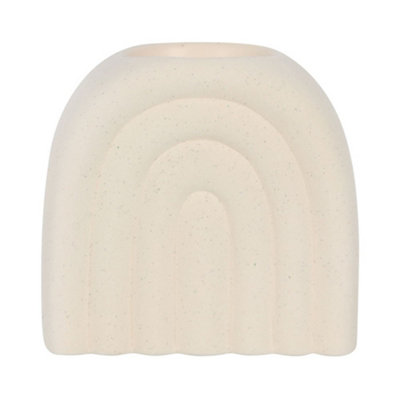 Minimalist Cream Speckle Arch Oil Burner and Wax Warmer