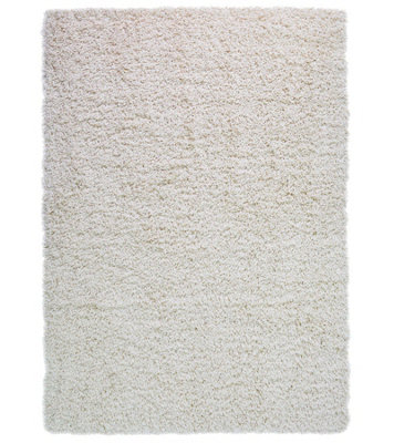 Cream Thick Shaggy Circle Rug - California - 120cm