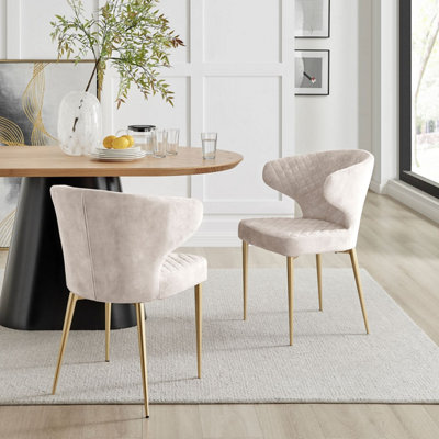 Cream velvet chair discount