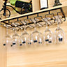 Creative 6 Slots Wine Glass Rack Under Cabinet Stemware Holder Glasses Storage Hanger for Bar