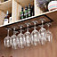 Creative 6 Slots Wine Glass Rack Under Cabinet Stemware Holder Glasses Storage Hanger for Bar