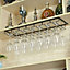 Creative 7 Slots Rack Under Cabinet Wine Glass Storage Hanger for Bar