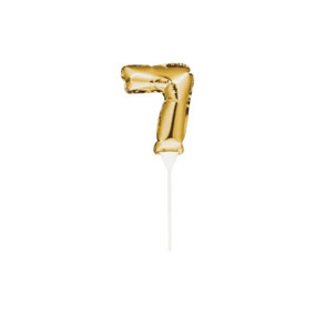 Creative Converting 7 Mini Balloon Cake Topper Gold (One Size)