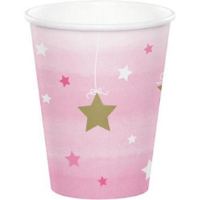 Creative Converting One Little Star Paper Fade Party Cup (Pack of 8) Pink/White (One Size)