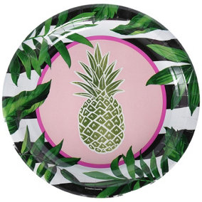 Creative Converting Pineapple Dinner Plate (Pack of 8) Multicoloured (One Size)
