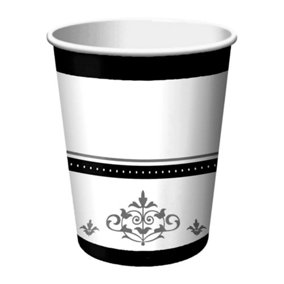 Creative Converting Stafford Disposable Cup Silver/Black/White (One Size)