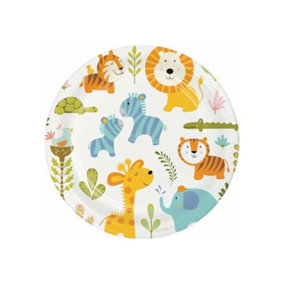 Creative Converting Wild Safari Animals Party Plates (Pack of 8) Multicoloured (One Size)