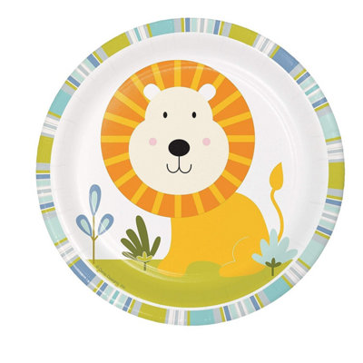 Creative Converting Wild Safari Lion Party Plates Multicoloured (One Size)