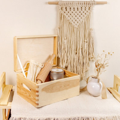 Creative Deco Unpainted Rectangular Storage Box 30 x 20 x 14 cm (+/-1 ...