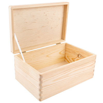 Creative Deco Unpainted Rectangular Storage Box 30 x 20 x 14 cm (+/-1 ...