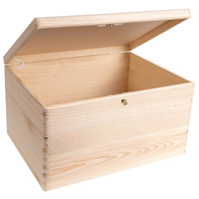 Creative Deco Unpainted Rectangular Storage Box 40 x 30 x 24 cm (+/-1 ...