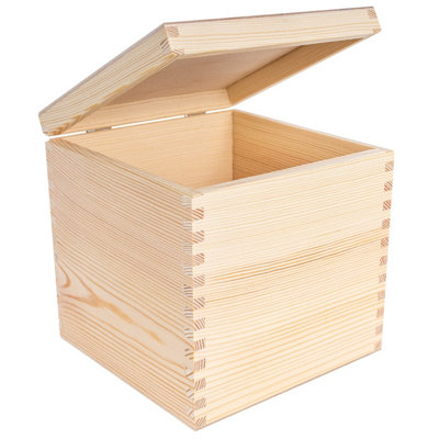 Creative Deco Unpainted Square Cubic Storage Box 16 x 16 x 16 cm (+/-1 ...