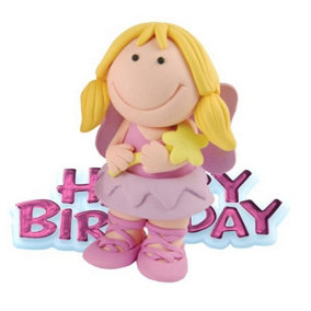 Creative Fairy Design Birthday Party Cake Topper Pink (One Size)