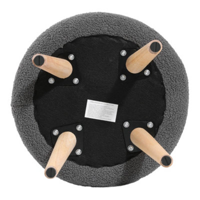 Creative Grey Teddy Bear Fabric Footstool Dia 390 x H 500mm | DIY 