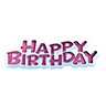 Creative Happy Birthday Text Design Party Cake Topper Pink (One Size)