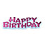Creative Happy Birthday Text Design Party Cake Topper Pink (One Size)