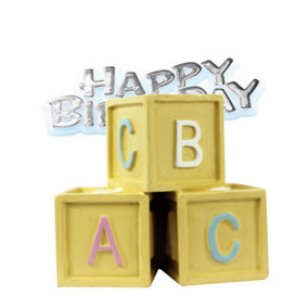 Creative Party Baby Blocks & Motto Cake Topper Multicoloured (One Size)