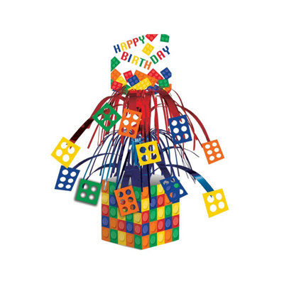 Creative Party Building Block Birthday Party Centrepiece Multicoloured ...